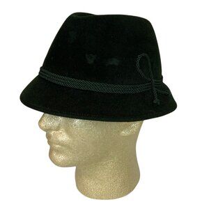 Vtg Lemert Bavarian German Alpine Hat Green Felt Fedora Rope Band Octoberfest